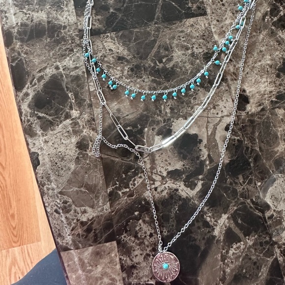 Pura Vida Silver Necklace with Evil Eye Turquoise Charm - Picture 3 of 4